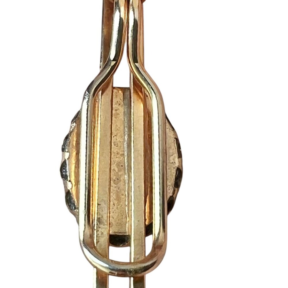 Vintage Gold-Tone Tie Clip Black Stone is blueish in Sun 2.5” Long - Picture 3 of 5